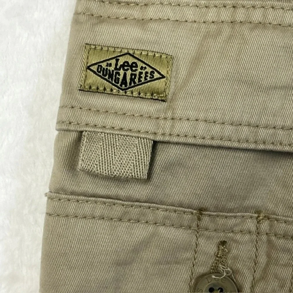 Lee Dungarees Mens‎ Cargo Shorts Size 32 Khaki Tan Cotton Belted 2182914 NEW